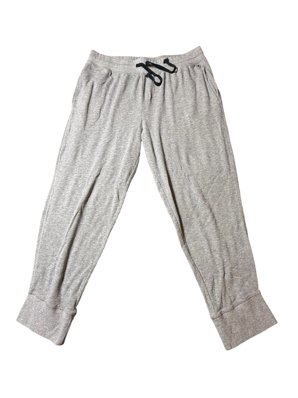 Tommy Hilfiger Mens XL Grey Waffle Knit Thermal Lounge Pajama Joggers Pants